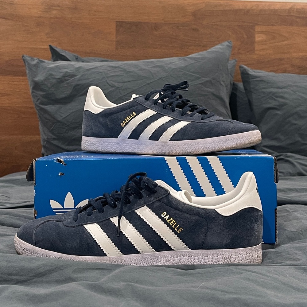 Adidas Navy Suede Gazelle Sneakers